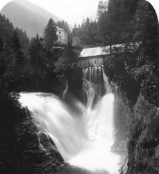 The waterfall at Badgastein, Austria, c1900s