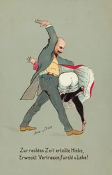 Man Smacking Girl on the Bottom
