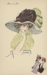 Reine du Jour, Pretty Girl with Large Hat