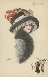 Reine du Jour, Pretty Girl with Large Hat and Ruff