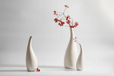 Elegant Vases Red Berries