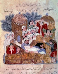 Miniature funeral scene from the 