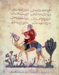 A Camel Traveler. Miniature from the 