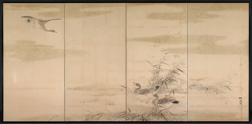 Geese, Reeds, and Water