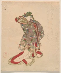 Woman in Chinese Costume with a Butterfly Pattern