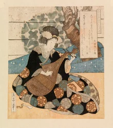 Lady playing an instrument, c.1804-40