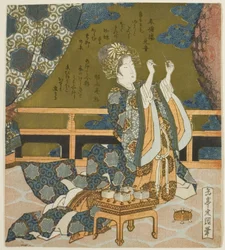 Two Chinese Women Examining Thread and a Spider’s Web in a Box, from the Series 