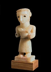 Statuette of a Man, Inscribed of the Madrarum Clan, from Nugub, Near Beihan, South Yemen