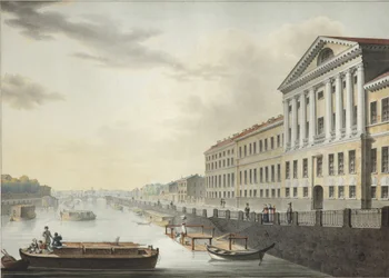 View of the Fontanka River from the Izmailovsky Bridge, 1820-1823