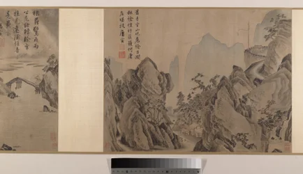 Landscapes (Eight Album Leaves Mounted as a Handscroll)