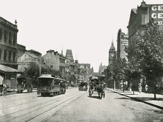 Collins Street, Looking West from Russell Street, Melbourne, Australia, 1895