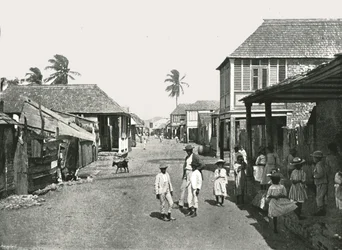 Street Scene in Port Royal, Jamaica, 1895