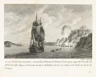 Jan Bart Attacks Six Dutch Ships off the Coast of Portugal, 1693
