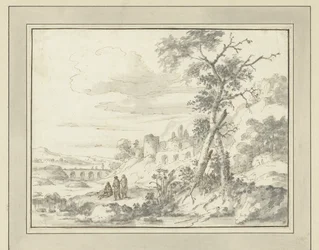 Mountainous Landscape with Ruins