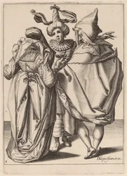 A Couple Addressing a Gesticulating Young Man