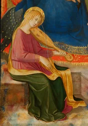 Madonna of Humility with Two Musician Angels (Detail)
