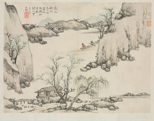 Landscape Album in Various Styles: Boating in Spring Water, 1684