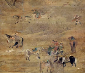Mongolian Rider Chasing a Horse (detail)