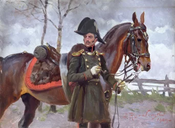 Napoleonic Soldier with a Horse