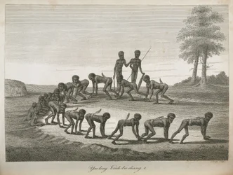 Aboriginal Men Imitating Dogs, Australia
