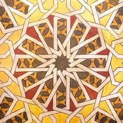 Arabic style geometric design. La Rabida monastery