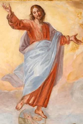 Ascension of Christ. The Basilica della Santissima Annunziata del Vastato. Genoa. Italy.