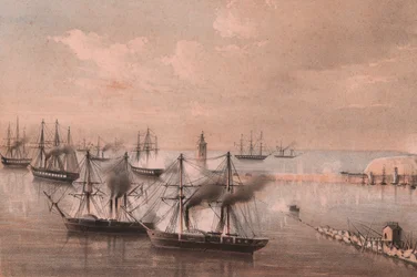 Assault of Fleet against lantern, siege of Ancona