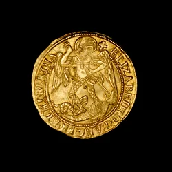 English hammered gold angel Coin