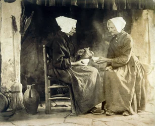Women having tea, c 1900