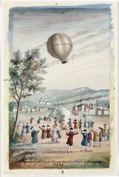 First Ascension of a Montgolfier at Annonay, France, 5 June 1783