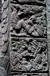 Hieroglyphs on Stela D at Quirigua, Izabal, Guatemala, Late Classic Period, c.600-900 AD