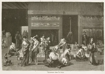 Women Washing in Public Baths, Edo