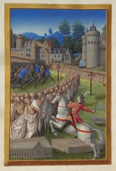 Les Très Riches Heures du Duc de Berry, Folio 90v - The Horseman of Death