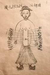 Museum of Traditional Vietnamese Medicine, The channels and vessels, Book of acupuncture, Ho Chi Minh City, Vietnam