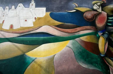 One of hundreds of murals in Orgosolo, Sardinia, Italy