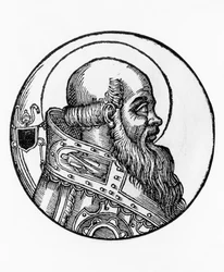 Portrait of Boniface III, 66th Pope of Catholic Church