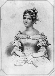 Portrait of Laura Cinti-Damoreau (1801-1863), French soprano, lithograph