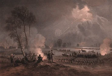Second French Army Corps of General Mac-Mahon passes Ticino at Turbigo, Lombardy