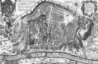 Smolensk city during the Polish siege of 1611, Russia