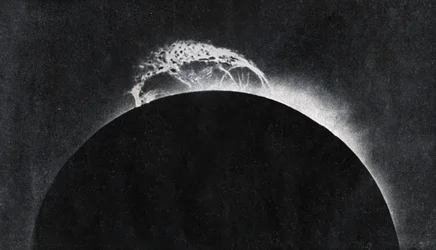 Solar eruption photographed in 1929 (print)