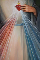 Temple of Monte Grisa. The Divine Mercy, Sacred Heart of Jesus. Italy