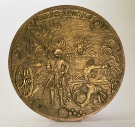 The Capture of Narva, bas relief designed by Bartolomeo Carlo Rastrelli, c.1720
