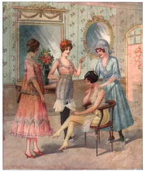 Women in underwear, c. 1910-1920