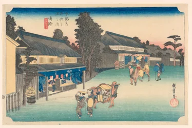 Narumi, A Place Famous for Its Cloth, in The Fifty-Three Stations of the Tokaido Road