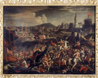 Attack of the Saracens on the Island of Malta, defended by the Knights Hospitaller in 1565