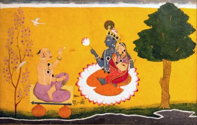 Jayadeva Worshipping Radha and Krishna