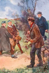 The man retreated with an uncomfortable laugh, his eyes still fixed upon the dog