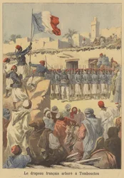 Raising of the French Flag at Timbuktu