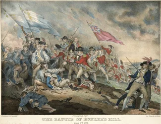 The Battle of Bunkers Hill, June 17th 1775, engraved by Alfred Hoffy