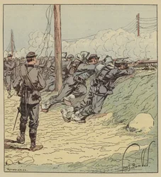 Battle of Artenay, The 8th Battalion of Marching Chasseurs Deployed along the Embankment